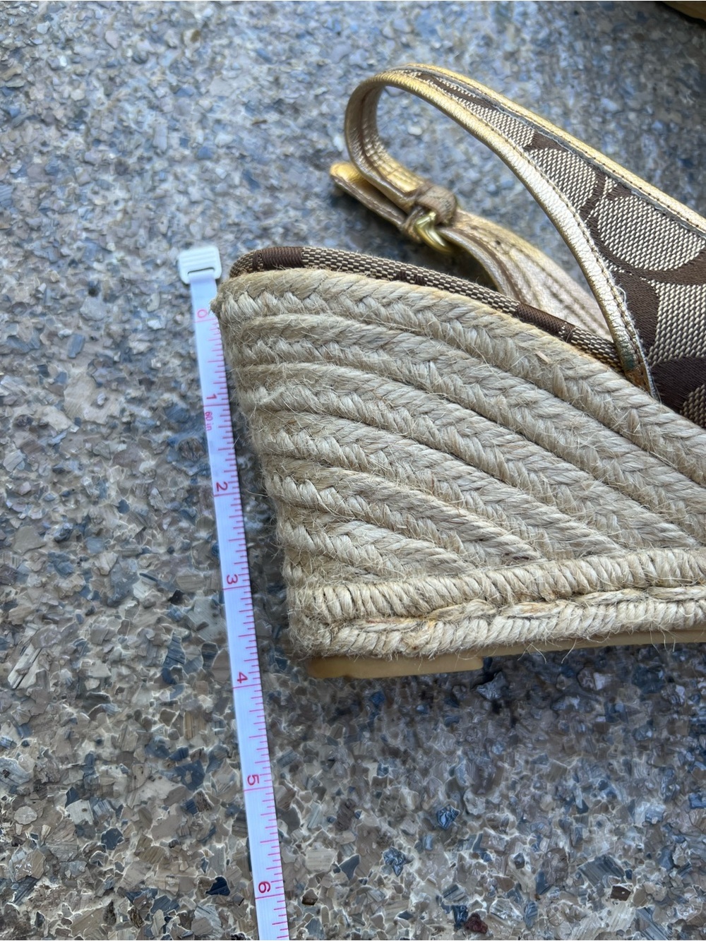 COACH Kara Signature Wedge Espadrille Sandals - Picture 11 of 15